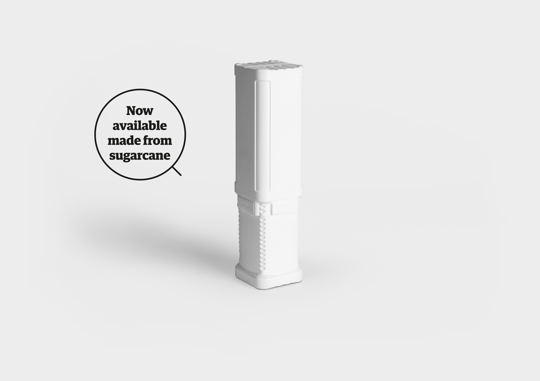 Plastic packaging tube BlockPack now available made from sugarcane